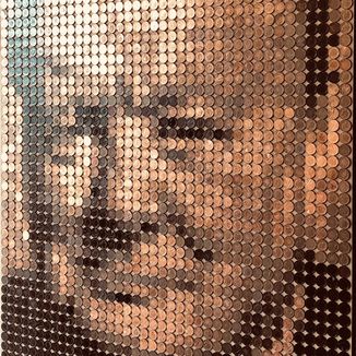 Winston Churchill in pennies (120x80cm)